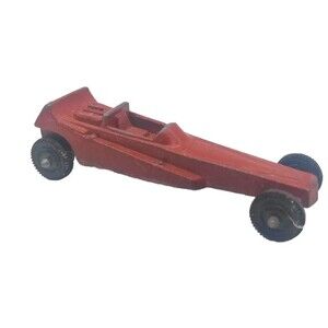 Vintage Tootsie Toy Wedge Dragster Die Cast Race Car Red 2 1/2" 1960s? Metal